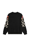 BARROW graphic-print checkered sweatshirt