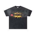 VALE USA Washed Charcoal Sport Crest Graphic T-Shirt
